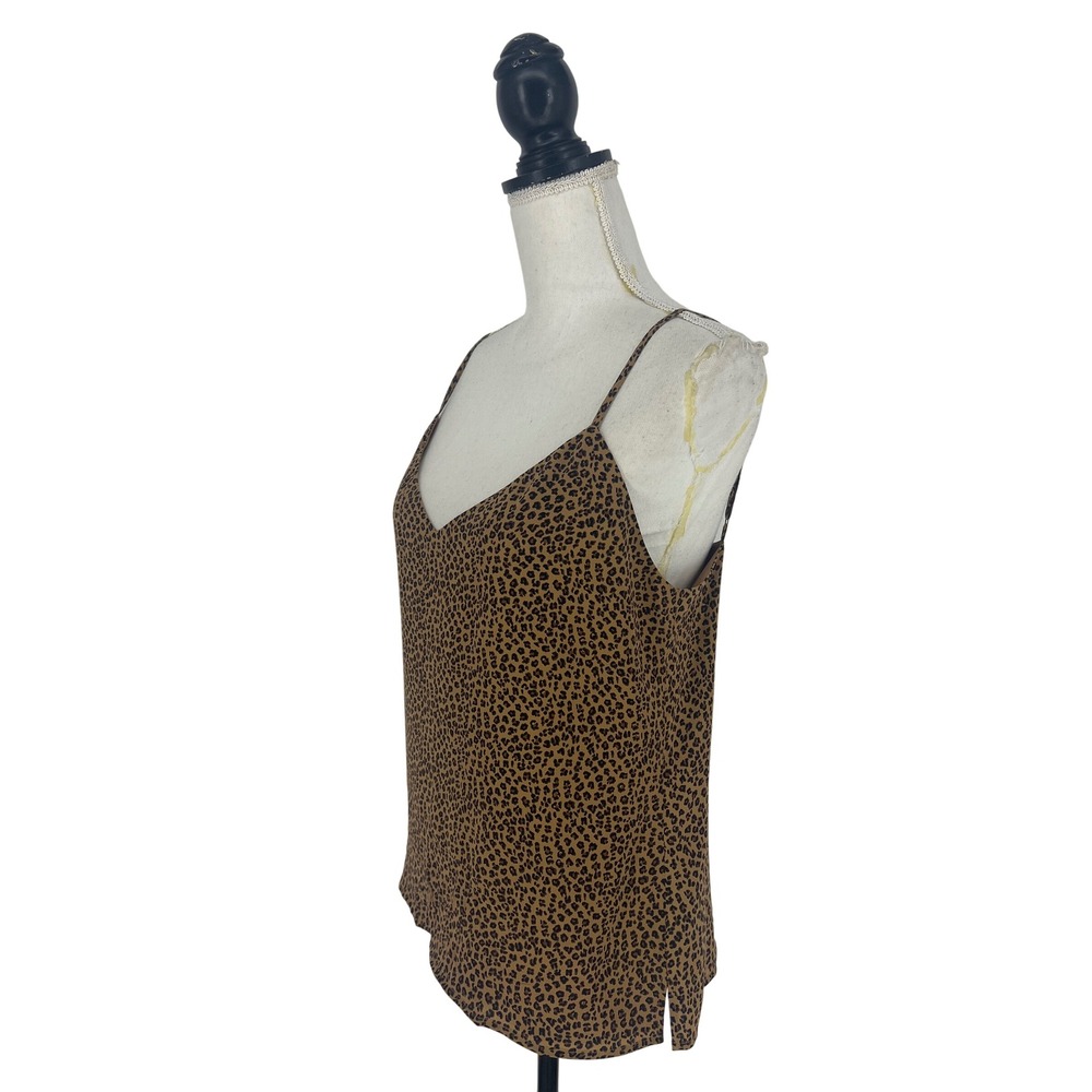 L'Agence Jane Leopard Print Silk Camisole Tank Brown Black‎ Size S - Picture 5 of 8